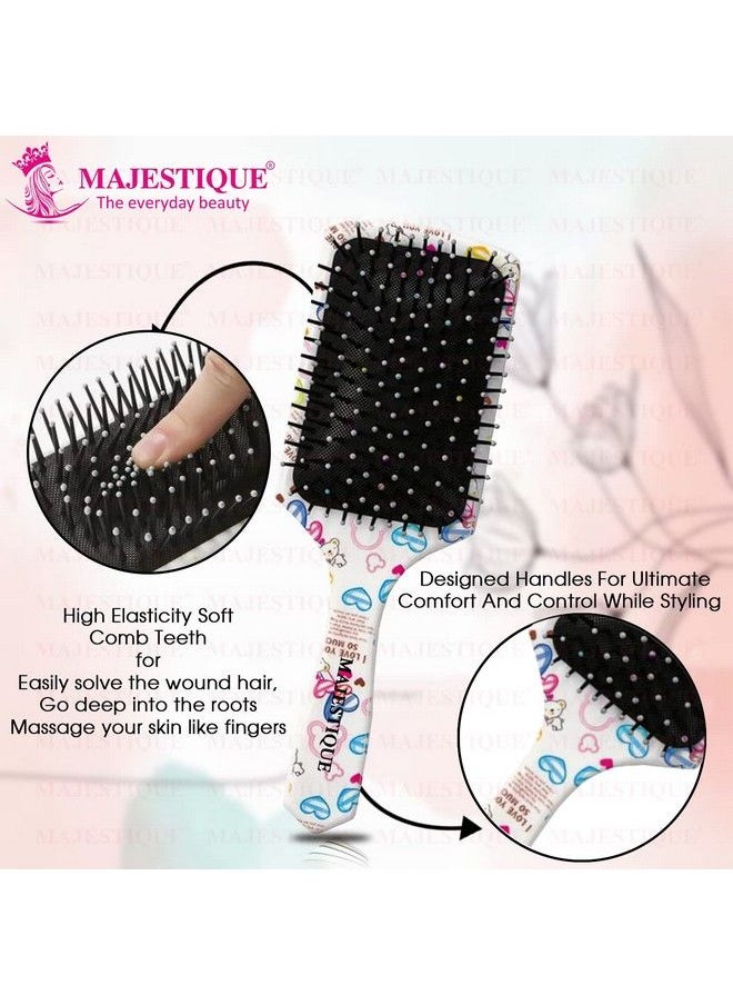 MAJESTIQUE Detangler Brush Hair Brushes For Women Detangling Brush For Curly Hair Detangle Brush Majestique Hair Detangler Brush For Thick Hair Womens Hair Brush For Curly Hair Brush For Styling  - Image 5