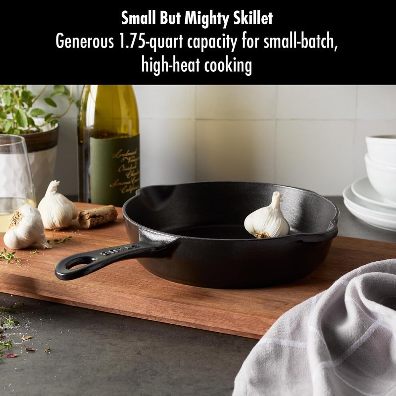 STAUB 8.5-Inch Cast Iron Traditional Deep Skillet - Black - Image 3