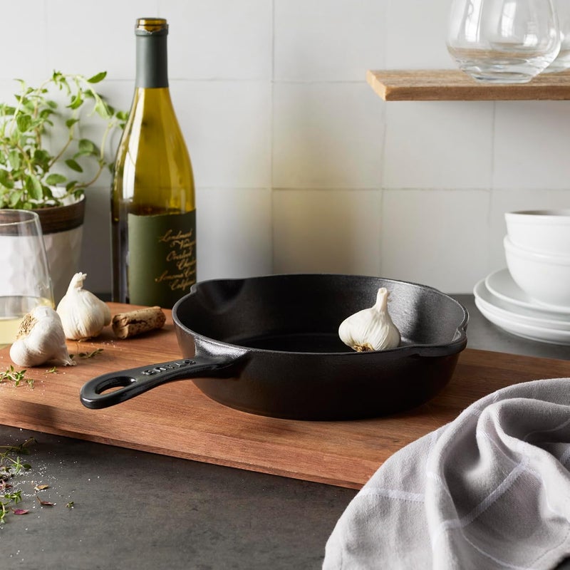 STAUB 8.5-Inch Cast Iron Traditional Deep Skillet - Black - Image 2