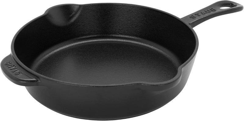 STAUB 8.5-Inch Cast Iron Traditional Deep Skillet - Black - Image 1