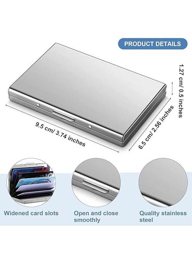 HDWISS - Stainless Steel Credit Card Holder Metal Business Card Holder for Men & Women Pocket Business Card Case Slim Business Card Wallet Business Card Holders 95 mm * 65 mm * 12.7mm - Image 1