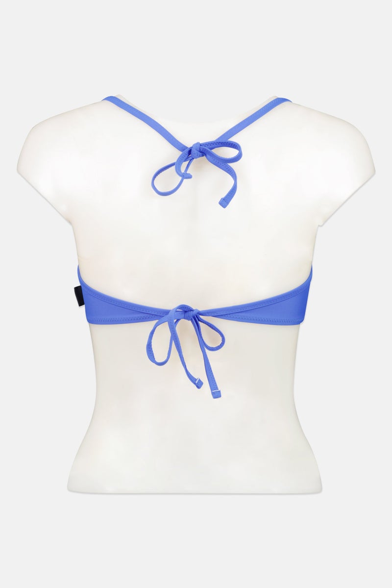 RIP CURL Women Plain Padded Bikini Top, Blue - Image 3