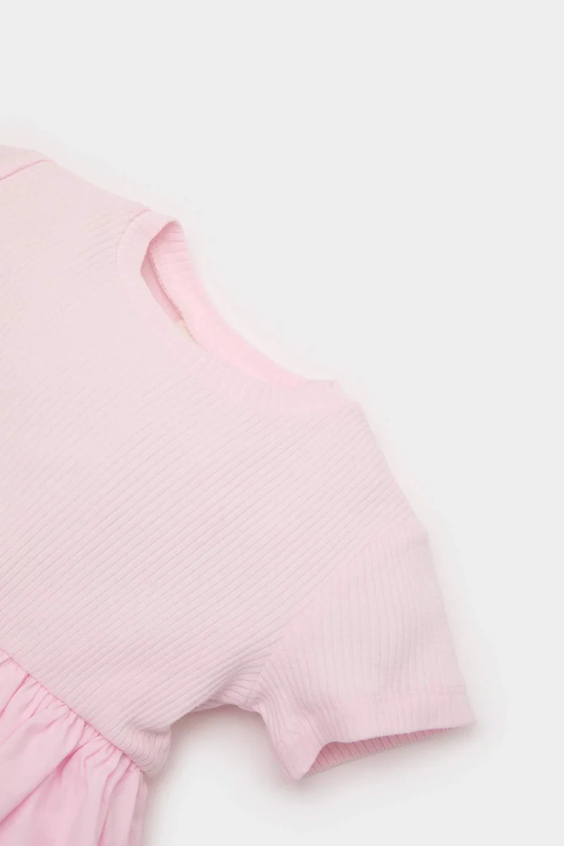 ديفاكتو Baby Girl Short Sleeve Corduroy Camisole Dress