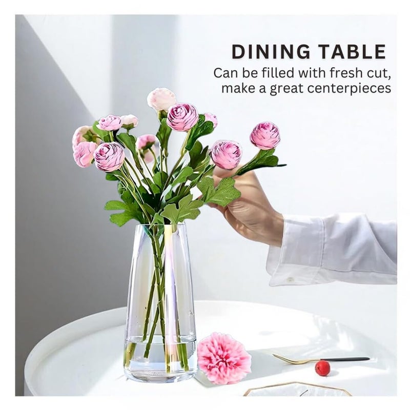 Relanta ™ Flower Glass Vase for Decor | vases for Home Decor - Clear Glass Centerpieces vases Living Room Kitchen,Office,Wedding - Image 4