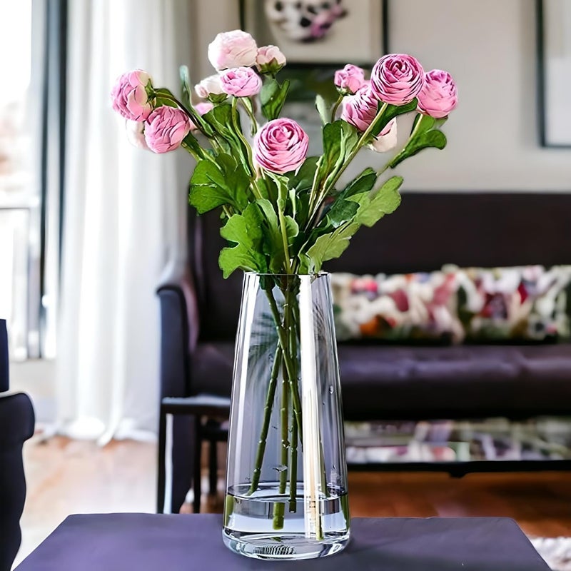 Relanta ™ Flower Glass Vase for Decor | vases for Home Decor - Clear Glass Centerpieces vases Living Room Kitchen,Office,Wedding - Image 2