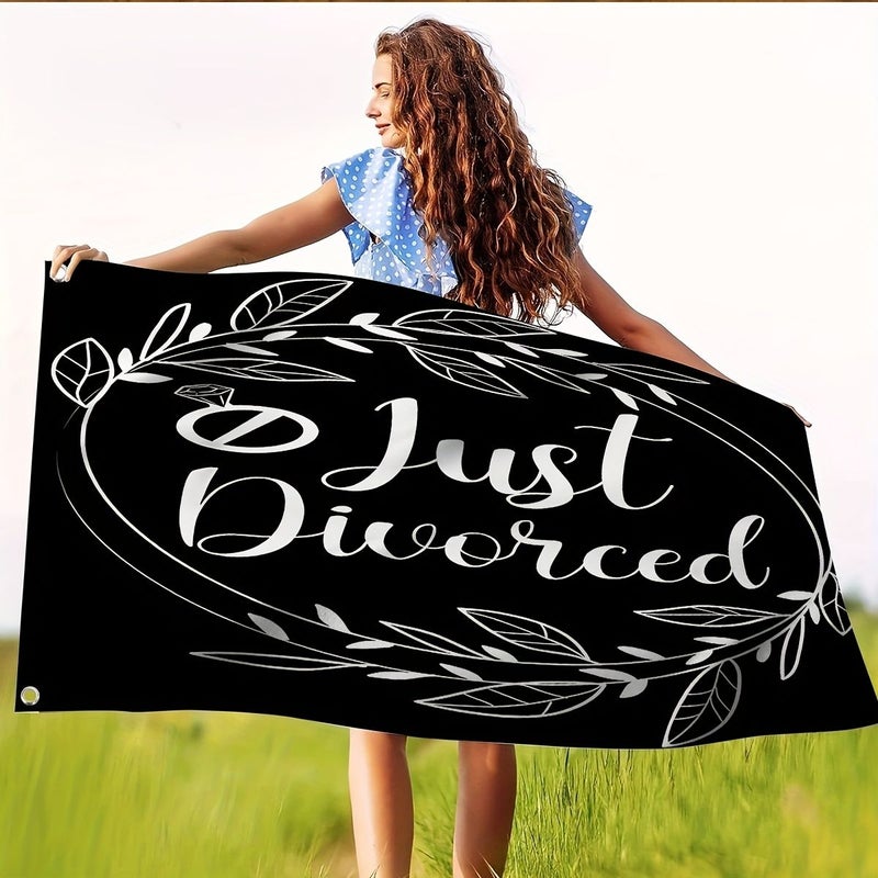 Happy Divorce Just Divorced Flag 90x150cm 3x5ft 4x6ft All Season Use for Patio Garden Event Decor - Image 4