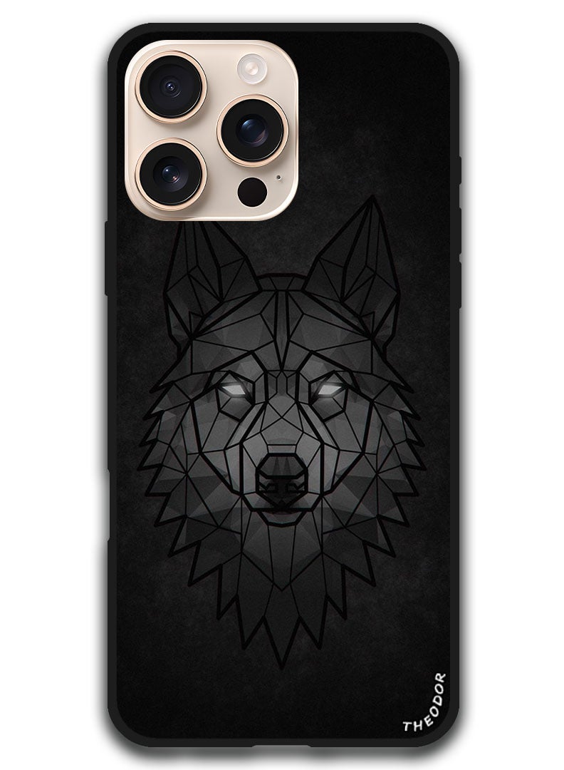 Theodor Protective Case Anti Scratch Shock Proof Bumper Cover For iPhone 16 Pro Max (6.9)-inch Wolf Abstract - Image 1