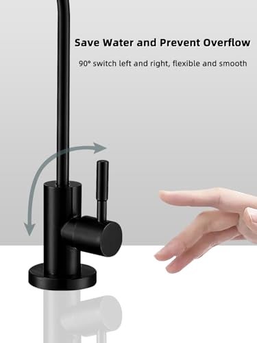 Bifordo Drinking Water Faucet Matte Black Water Filter Faucet, SUS304 Stainless Steel, Easy to Install Reverse Osmosis Faucet for Kitchen Bar Sink - Image 4