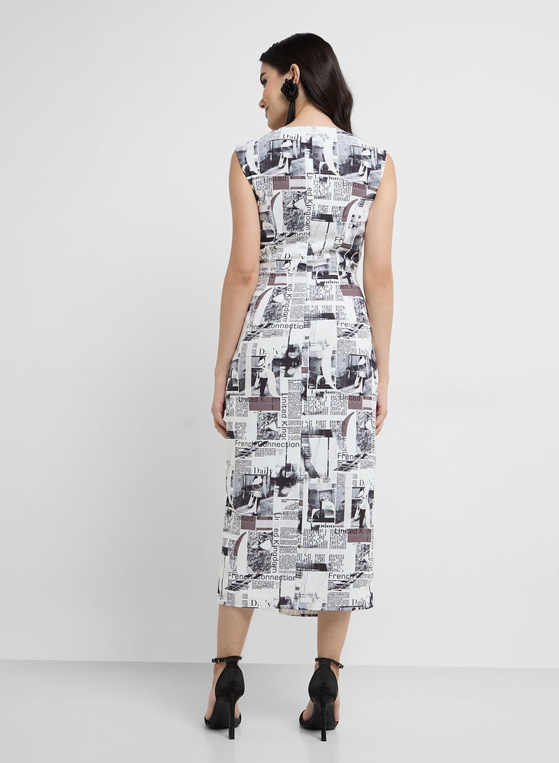 Printed Sleeveless Dress
