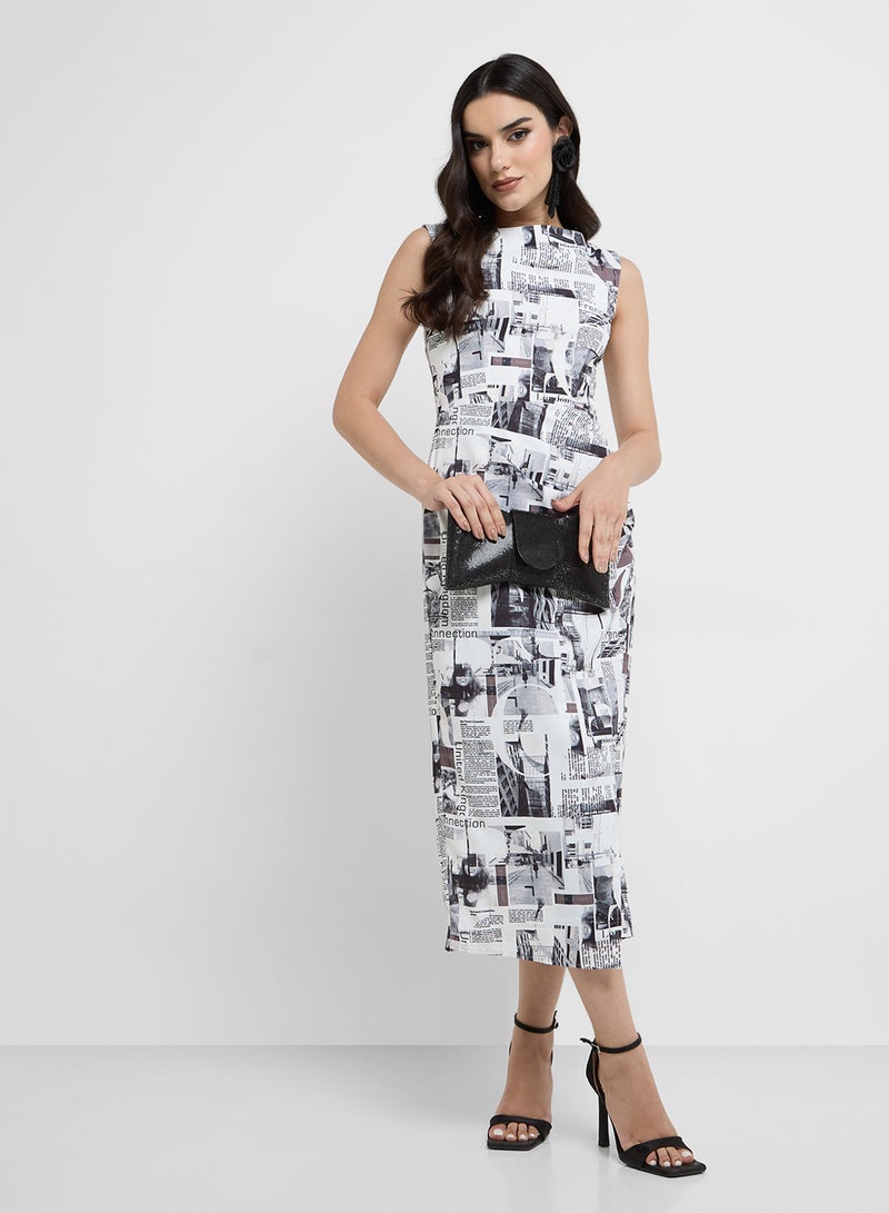 Printed Sleeveless Dress