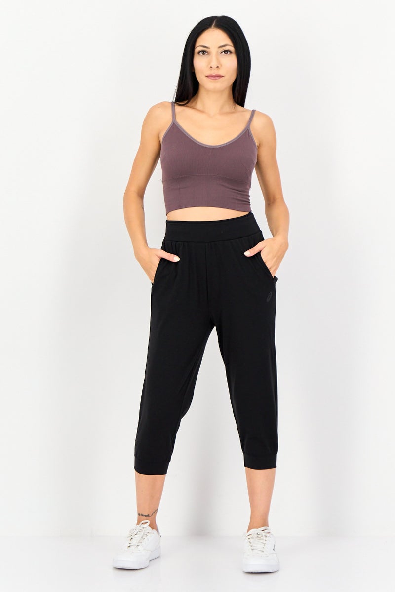 asics Women Sportswear Fit Brand Logo Training Track Pants, Black - Image 3