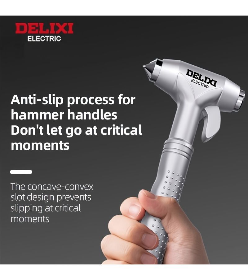 7 Inch Heavy Duty Steel Car Safety Hammer With Glass Breaker And Seatbelt Cutter Multi Function Emergency Escape Tool For Auto Accidents - Image 1