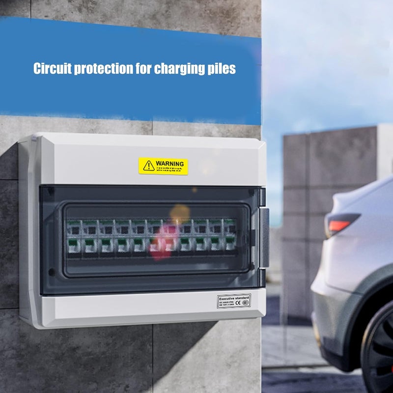 صندوق مفاتيح كهربائي 5 دوائر بغطاء شفاف لتوزيع الطاقة الداخلي والخارجي اللون E - Image 4