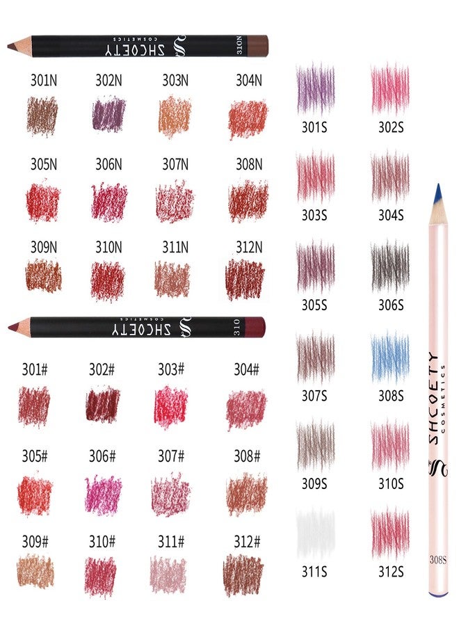 SHCOETY Matte Lip Liner Set, 36 Pieces Waterproof Lip Pencils,Assorted Colors - Image 4