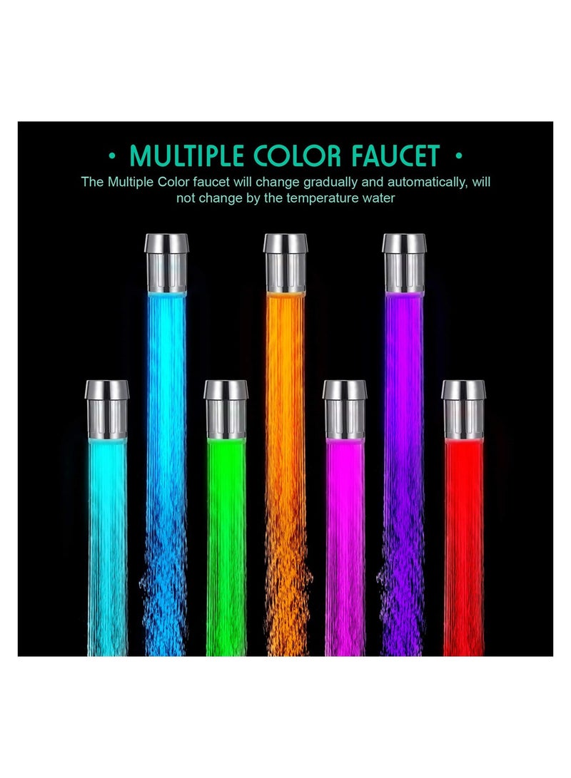 SYOSI Color Changing Faucet Adapter, 3 Color Change Automatically LED Water Faucet, for Kitchen and Bathroom, Fixed LED Faucet - Image 4