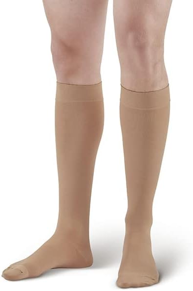 Ames Walker AW Style 200 Medical Support Closed Toe 2030 mmHg Firm Compression Knee High Stockings Beige Small - Image 5