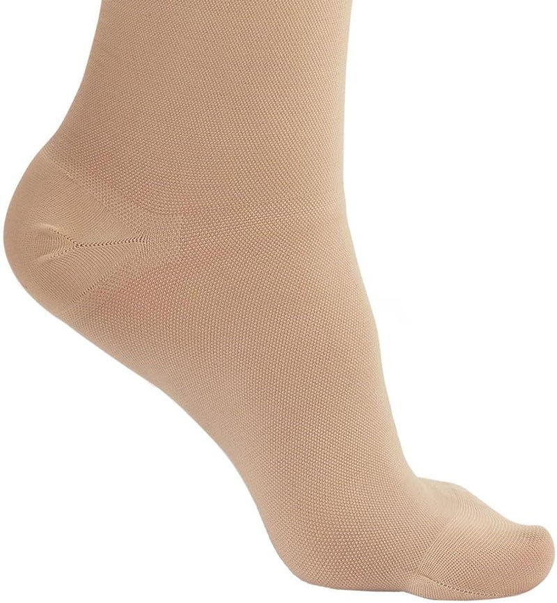 Ames Walker AW Style 200 Medical Support Closed Toe 2030 mmHg Firm Compression Knee High Stockings Beige Small - Image 4