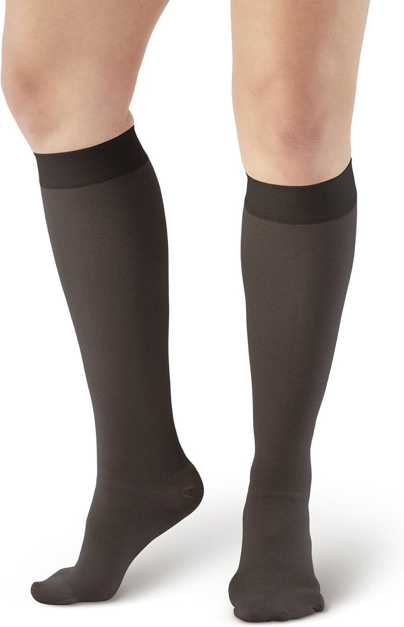 Ames Walker AW Style 200 Medical Support Closed Toe 2030 mmHg Firm Compression Knee High Stockings Beige Small - Image 2
