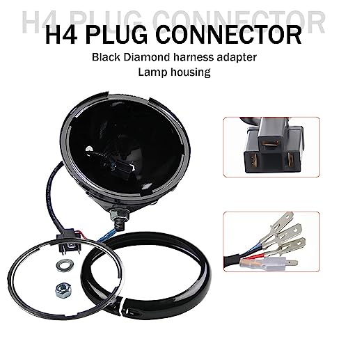 SKTYANTS VOSICKY motorcycle 5 3/4" 5.75 Inch Led Headlight Housing bucket for FXWG Chopper (Black) - Image 3