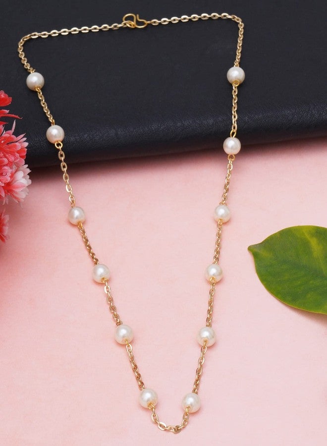 Karatcart Pearl Chain Necklace for Women - Image 3