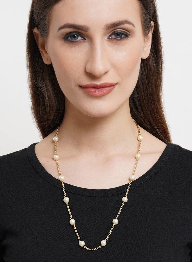 Karatcart Pearl Chain Necklace for Women - Image 2