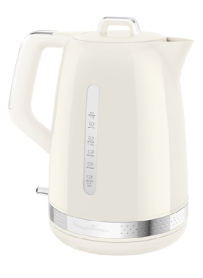 Moulinex BY320A27 Stainless Steel Electric Kettle 1.7 L 2400 W BY320 off white - Image 1