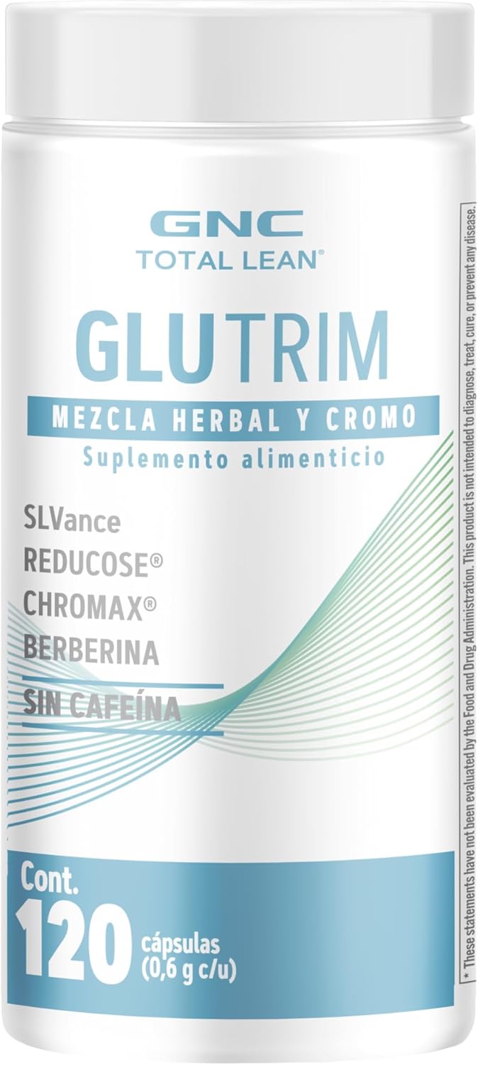 GNC Total Lean GlucaTrim 120 Capsules Caffeine Free 60 Servings - Image 1