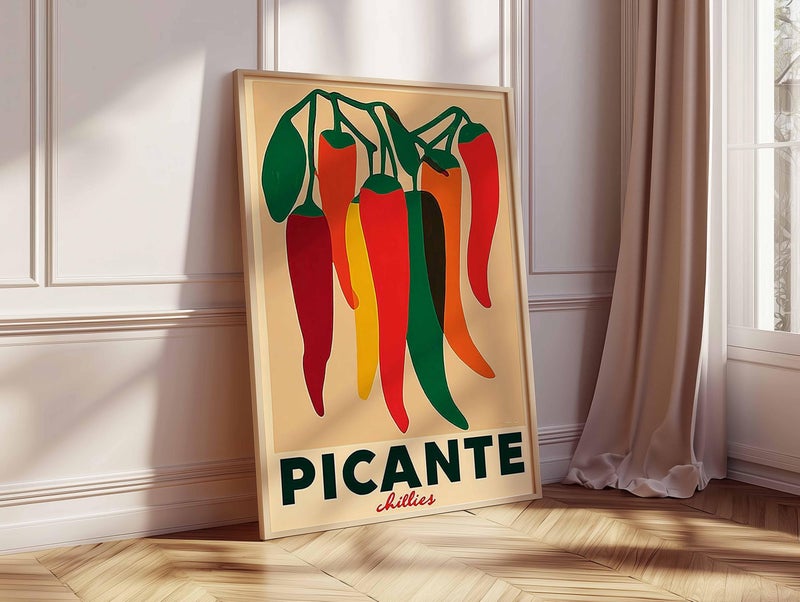 TNESSENTIAL Chili Peppers Poster, Vintage Kitchen Art Print - Image 2