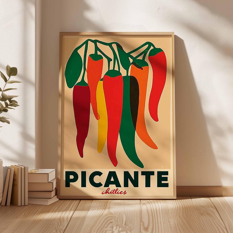 TNESSENTIAL Chili Peppers Poster, Vintage Kitchen Art Print - Image 5