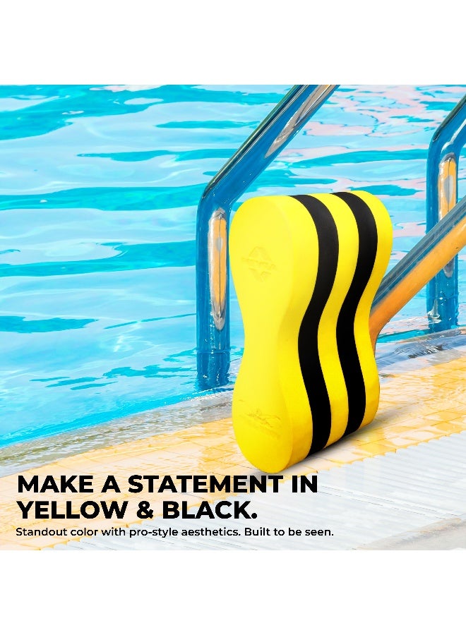 Nivia Pullbuoy, Training Equipment, Swimming Equipment for Kids/Adults - Yellow/Black - SEO Friendly Long Title - Image 1
