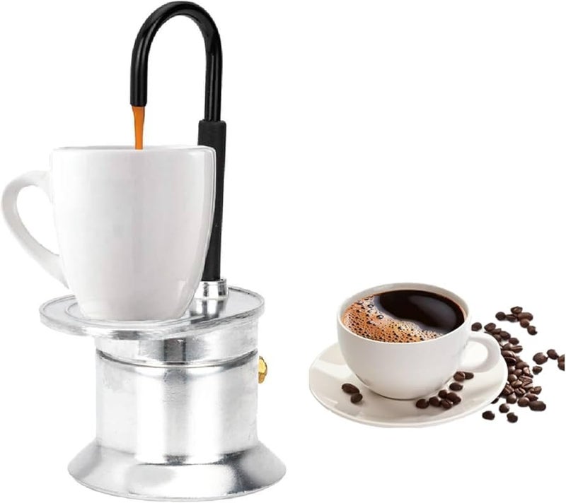 KERFORA 1 Cup Spout Mini Coffee Pot Lightweight Mini Coffee Maker for Camping PartiesHome Garden Kitchen Dining Bar Small Kitchen Appliances Coffee Tea Makers Percolators Moka Pots - Image 1