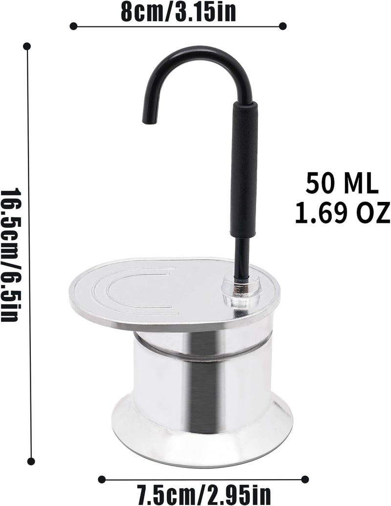 KERFORA 1 Cup Spout Mini Coffee Pot Lightweight Mini Coffee Maker for Camping PartiesHome Garden Kitchen Dining Bar Small Kitchen Appliances Coffee Tea Makers Percolators Moka Pots - Image 2
