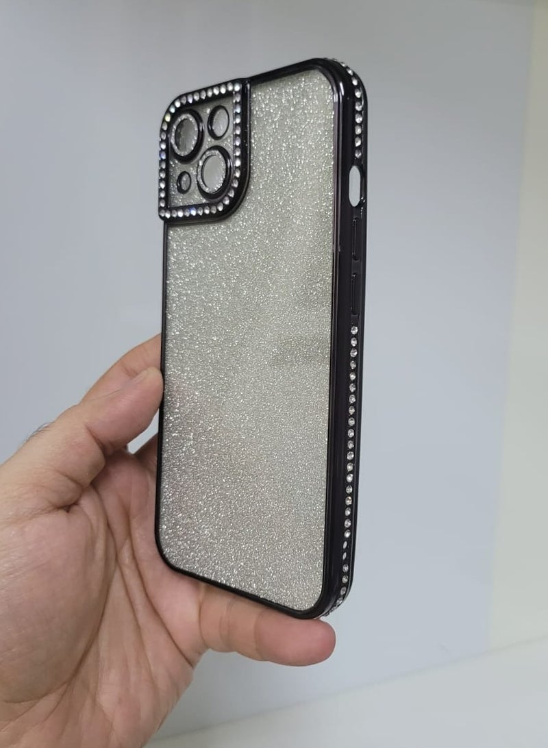 Stylish back cover case for girls and woman compatible with iphone 13  with camera protector black colour - Image 2