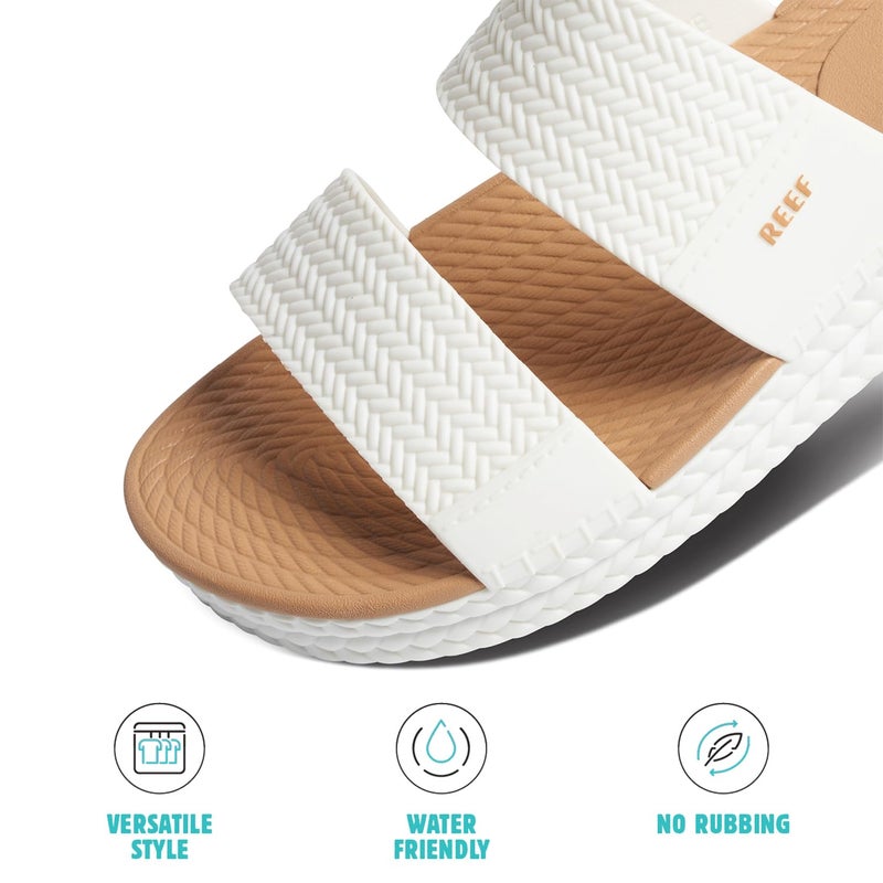 Reef Water Vista Slide Sandals - Women's, White/Tan 10 M - Image 5