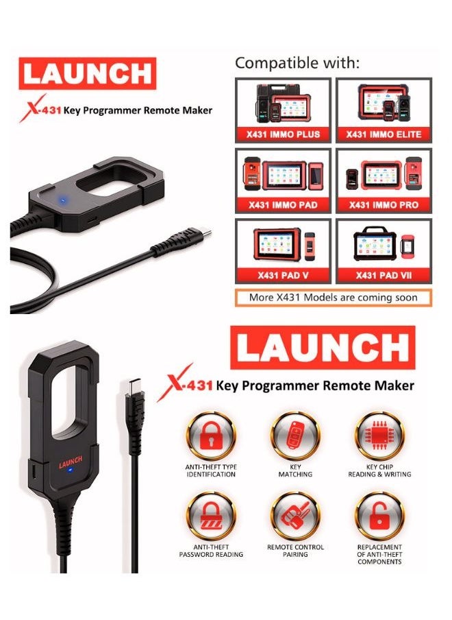 Launch - Car Key Programmer Remote Maker Transponder Super Chip 4 Set Smart Key Launch X431 - Image 1