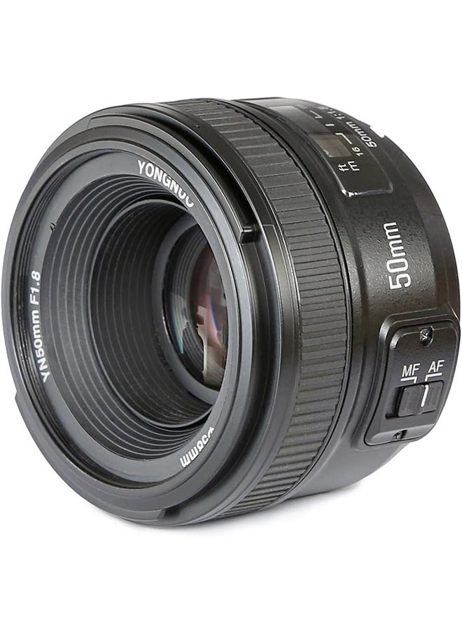 YONGNUO YONGNUO YN50mm F1.8N Standard Prime Lens, Large Aperture Auto Manual Focus AF MF for Nikon DSLR Cameras  - Image 1