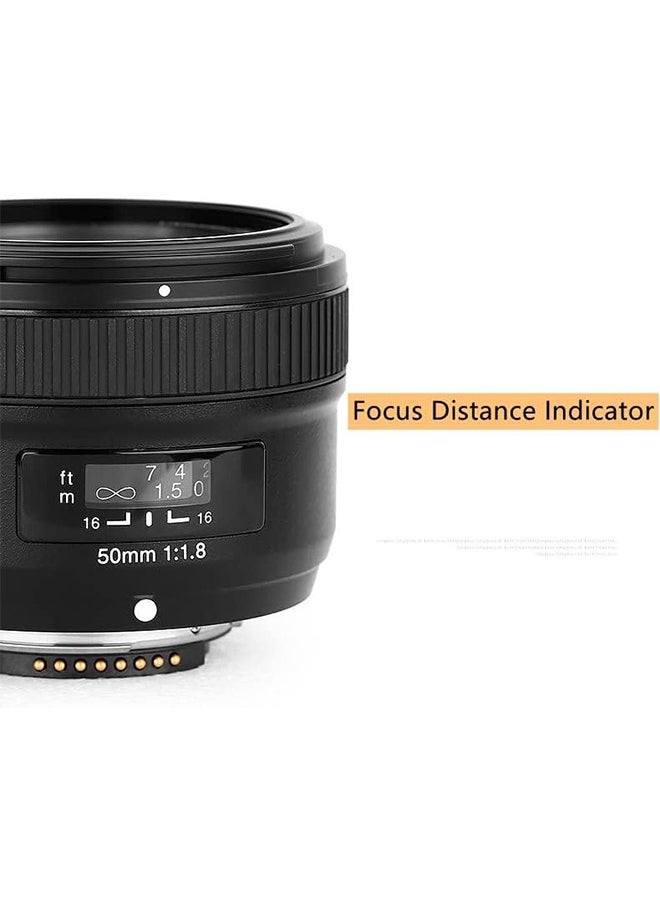 YONGNUO YONGNUO YN50mm F1.8N Standard Prime Lens, Large Aperture Auto Manual Focus AF MF for Nikon DSLR Cameras  - Image 3