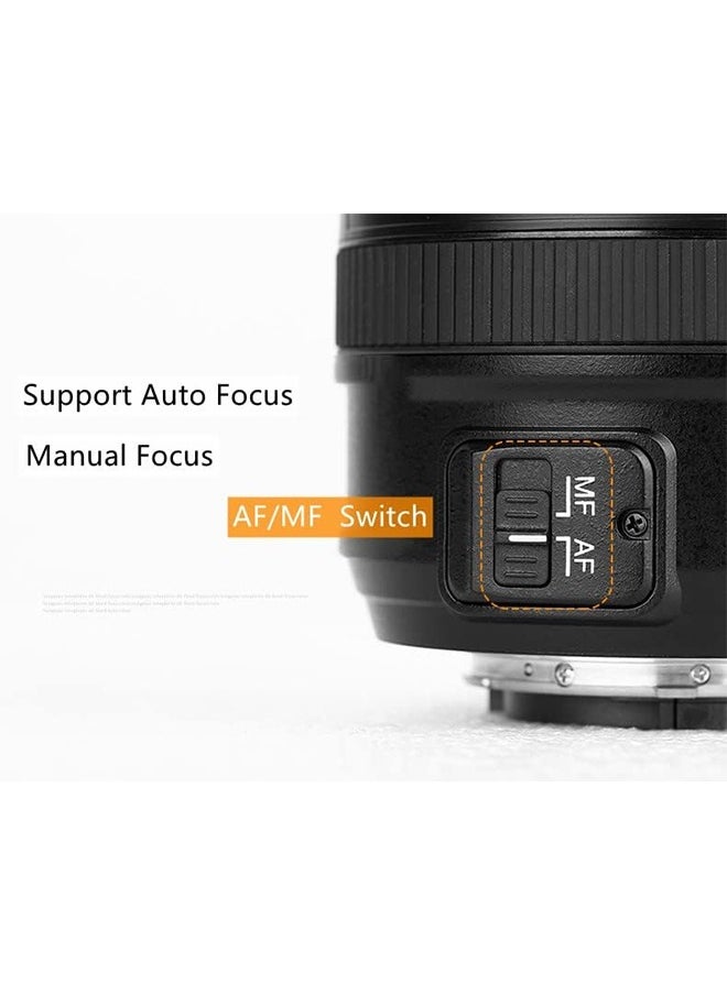 YONGNUO YONGNUO YN50mm F1.8N Standard Prime Lens, Large Aperture Auto Manual Focus AF MF for Nikon DSLR Cameras  - Image 4
