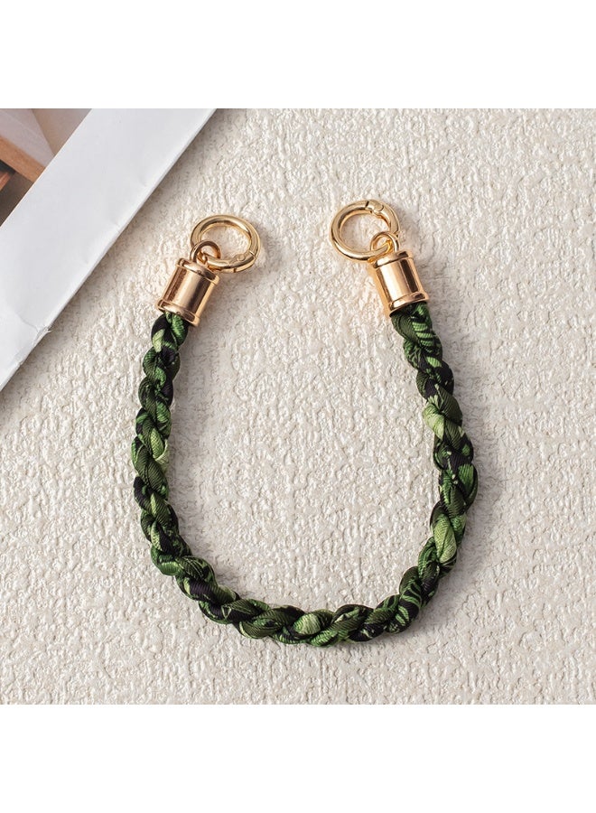 NIBEMINENT Beaded Phone Lanyard, Anti Lost Removable Wrist Strap, Chain Weaving Bracelet Pendant, Phone Keychain Lanyard,4/Green