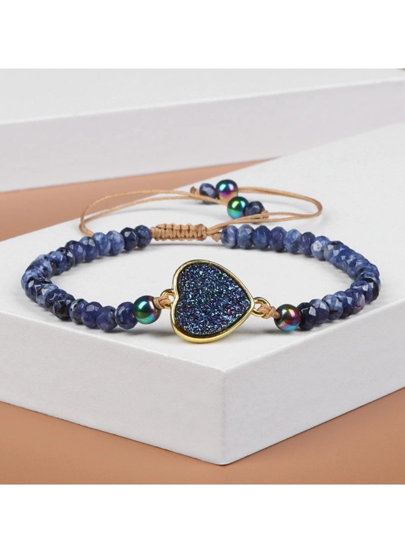 Unique Material Stone Bracelet Adjustable Braided Rope Fashion Charm Bracelet for Women - Image 1