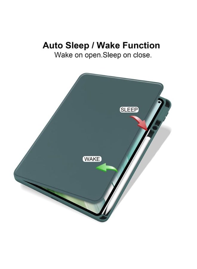 for Honor Pad X9 11.5 Inch Case Cover, Tablet Protective Case With Pen Slot, Acrylic 360 ° Rotating Design, Automatic Wake-up/sleep, Soft Leather,Green  - Image 2