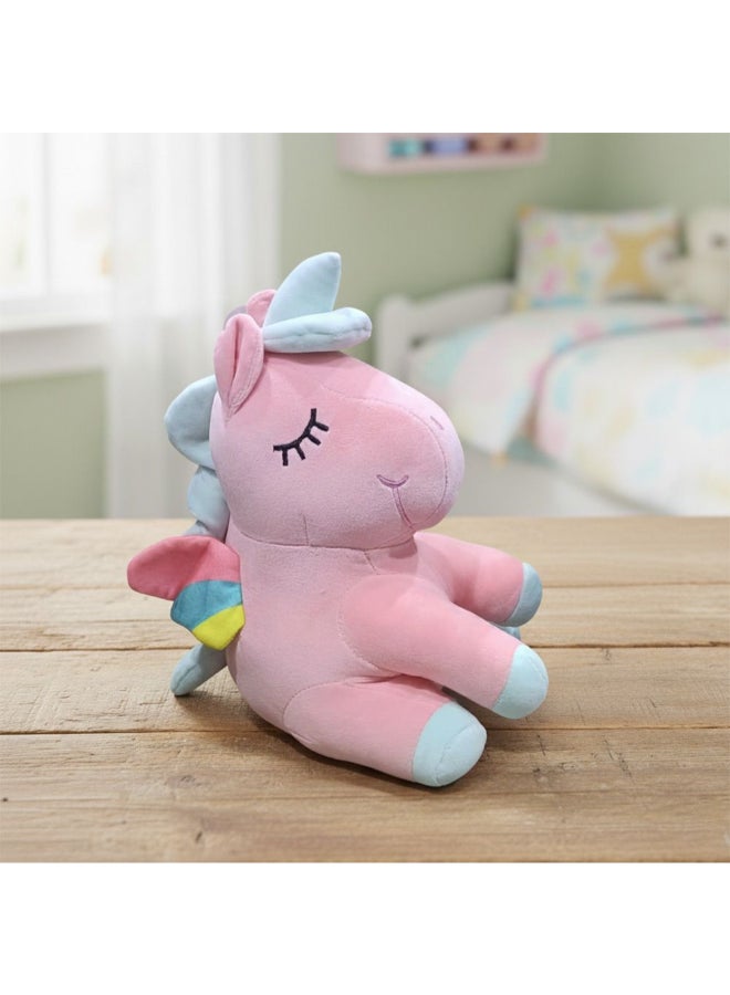 DANUBE HOME 34 cm Pink Plush Unicorn Soft Toy – Enchanting Stuffed Animal, Luxuriously Soft Cuddly Plush, Ideal Gift for Girls, Birthday & Playroom - Image 1