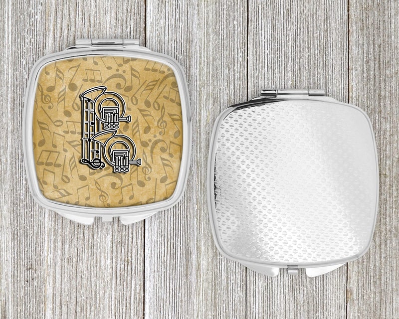 Caroline's Treasures CJ2004-BSCM Letter B Musical Instrument Alphabet Compact Mirror Decorative Travel Makeup Mirror for Women Girls Gifts Pocket Makeup Mirror Folding Handheld - Image 4