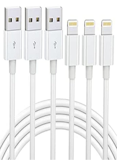 iPhone Charger 3FT MFi Certified Lightning Cable Fast Charging Cord Compatible with iPhone 14 13 12 11 XS XR X Pro Max Mini 8 7 6S 6 Plus 5S SE iPad iPod AirPods… (3 Pack)