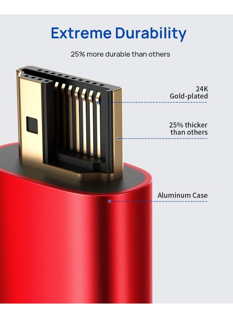 جيسوس كابل تمديد HDMI من جيه سوكس، كابل عالي السرعة HDMI 4K 60 هرتز بطول 3 متر موديلCV0018 ، احمر - Image 4