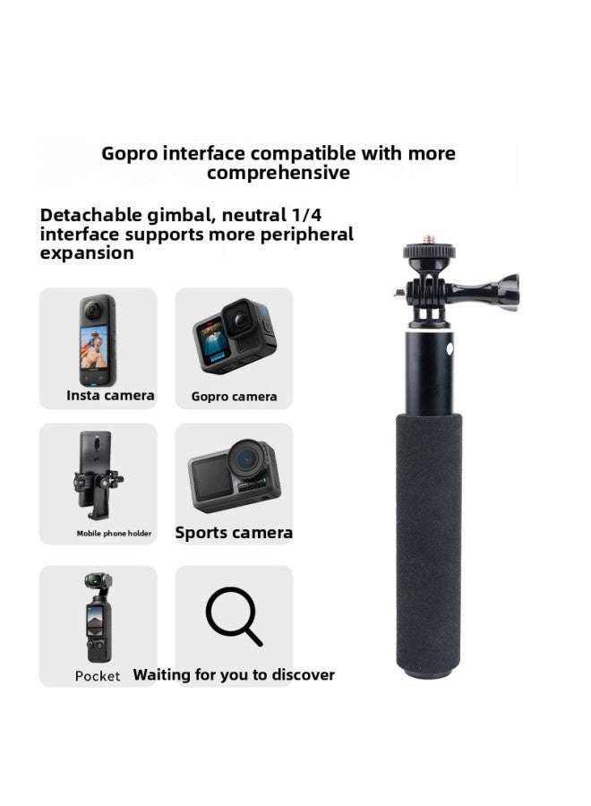 Source Straight Hair GoPro Selfie Stick GoPro Sports Camera Aluminum Alloy Universal Retractable Selfie Stick-Color:GP36-3  - Image 5