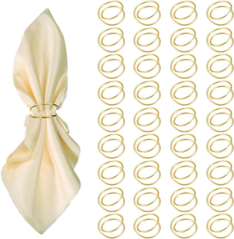 FORESRUM Gold Napkin Rings - 36 PCS Metal Spiral Napkin Rings(Spiral) Napkin Holders Buckles for Family Dinner, Wedding, Party,Table Decorations - Image 1