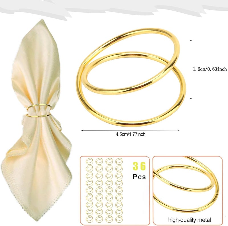 FORESRUM Gold Napkin Rings - 36 PCS Metal Spiral Napkin Rings(Spiral) Napkin Holders Buckles for Family Dinner, Wedding, Party,Table Decorations - Image 2