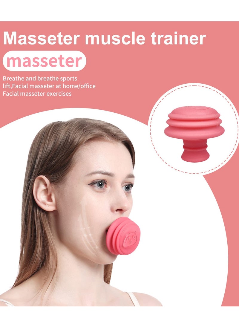 SYOSI Jawline Exerciser, Face Neck Jaw Toning Double Chin Reducer, Facial Blowing Exercisers Enhance Firming Lifting Jaw Facial V Shape Lines Define Your Jawline (2 Pack) (Pink-1) - Image 3