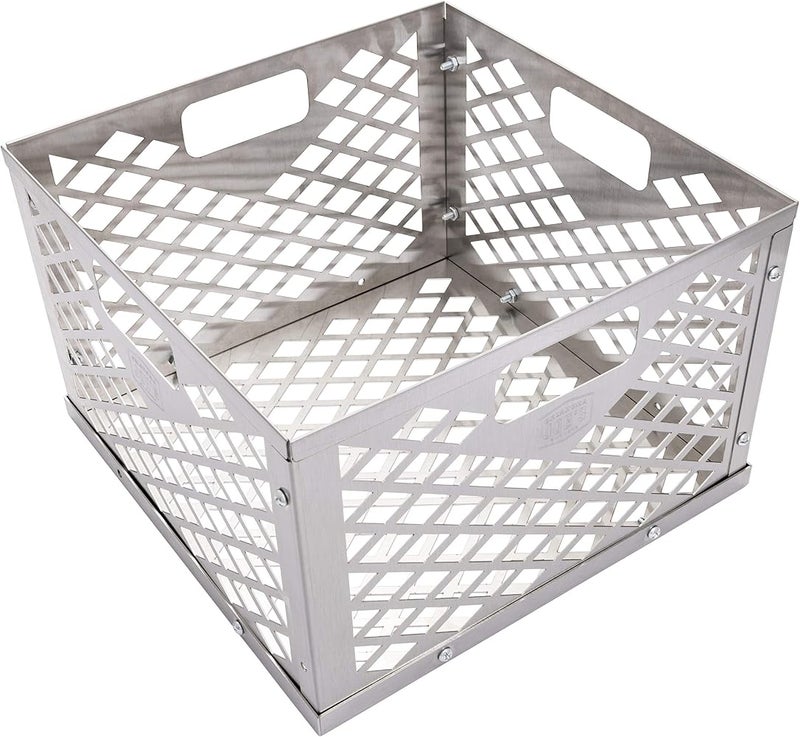 Oklahoma Joe's 5279338P04 Stainless Steel Offset Smoker Charcoal Firebox Basket, Silver - Image 1